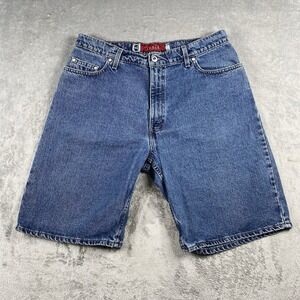 Vintage Levis SilverTab Loose Shorts Mens 36 Blue Denim Jorts 90s Hip Hop Skater